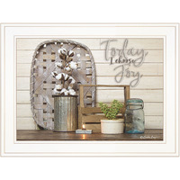 Today I Choose Joy 2 White Framed Print Wall Art