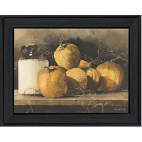 Jugs And Pumpkins 1 Black Framed Print Wall Art