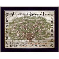 Lessons From A Tree Black Framed Print Wall Art
