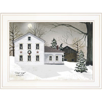 Silent Night 2 White Framed Print Wall Art