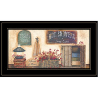 Bath House Collection 3 Black Framed Print Wall Art