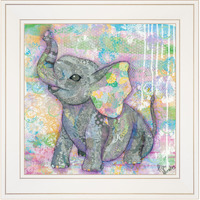 Elephant Ii 2 White Framed Print Wall Art