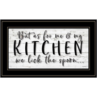 We Lick The Spoon 2 Black Framed Print Wall Art