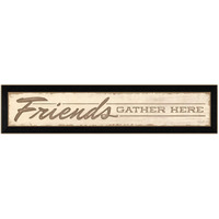 Friend A Gather Here 2 Black Framed Print Wall Art