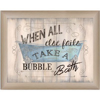 Take A Bubble Bath 1 Brown Framed Print Wall Art