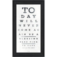 Eye Chart I 1 Black Framed Print Wall Art