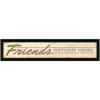 Friend A Gather Here 1 Black Framed Print Wall Art