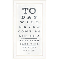 Eye Chart I 2 White Framed Print Wall Art