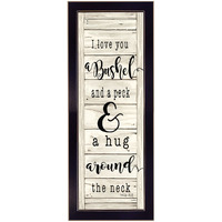 Hug Around The Neck Black Framed Print Wall Art