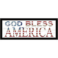 God Bless America 6 Black Framed Print Wall Art