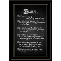 Believe 2 Black Framed Print Wall Art