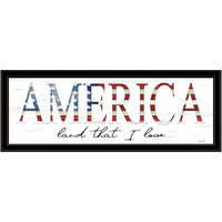America Land That I Love 2 Black Framed Print Wall Art