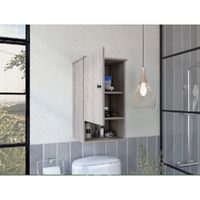 Alaska Medicine Cabinet With Three Storage Shelves Single Door Cabinet(D0102H2Rlz7)