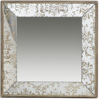 24"" Square Vintage Style Wall Mounted Accent Mirror