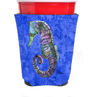 Seahorse Purple And Blue Red Solo Cup Beverage Insulator Hugger