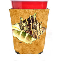 Shells On Gold Red Solo Cup Beverage Insulator Hugger