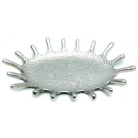 Silver Hammered Splash Design Serving Tray