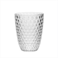 Designer Acrylic Diamond cut clear Drinking glasses DOF Set of 4 (12oz), Premium Quality Unbreakable Stemless Acrylic Drinking glasses for All Purpose(D0102H5L7Y8)