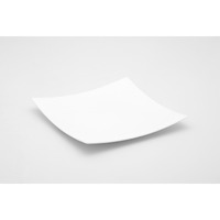 13" White Square Bone China Platter