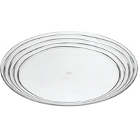Clear Four Piece Round Swirl Acrylic Service For Four Dinner Plate Set