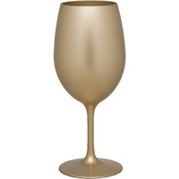 Set of Four Gold Acrylic Stemmed All Purpose Wine Glass