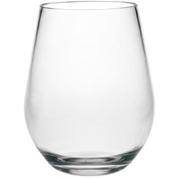 Set of Four Clear Tritan Plastic Stemless All Purpose Wine Glasses