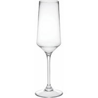 Set of Four Clear Tritan Plastic Stemmed Flutes