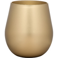 Set of Four Gold Acrylic Stemless All Purpose Wine Glass