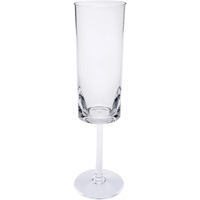 Set of Four Clear Acrylic Stemmed Flutes