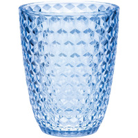 Set of Four Blue Diamond Acrylic Stemless Whiskey Glass