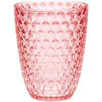 Set of Four Pink Diamond Acrylic Stemless Whiskey Glass