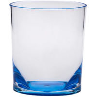Set of Four Blue Acrylic Stemless Whiskey Glass