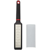 6 in. Black & Silver Plastic & Stainless Steel Zester Grater