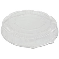 16 in. dia x 2.75 in. High Caterline Dome Lids  Plastic - Clear