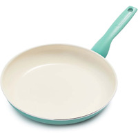 10 in. GreenPan Rio Ceramic Coated Aluminum Fry Pan  Turquoise