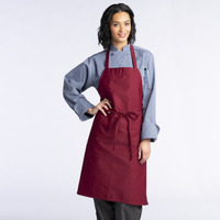 Twill Weave Apron, Burgundy