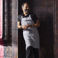 Twill Weave Apron, Grey
