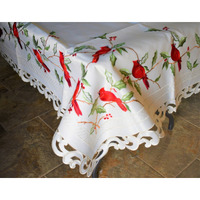 52 x 71 in. Cardinal on HolyTablecloth