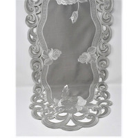16 x 45 in. Slate Rose Table Runner