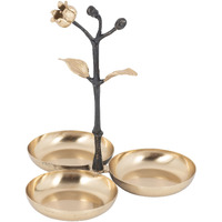 Eleanor Triple Candy Dish, Satin Gold