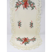 14 x 28 in. Cardinal & Pine Cone on Branches Table Runner