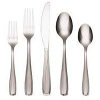 Waylen Sand Stainless Steel Casual Flatware Set, Silver - 20 Piece