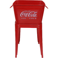Leigh Country  18.7 x 18.3 x 34 in. 42 qt. Coca-Cola Wash Tub with Stand, Red