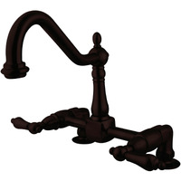 Kingston Brass KS1145AL Heritage Two-Handle Kitchen Faucet, Oil Rubbed Bronze