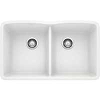Blanco Diamond Equal Double Bowl SILGRANIT (Um) - White