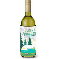 "Caroline's Treasures Let's Adventure Glamping Trailer Wine Bottle Koozie Hugger, 750ml, Multicolor"