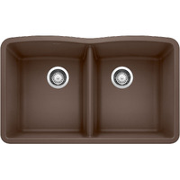 Blanco Diamond Equal Double Bowl SILGRANIT (Um) - Cafe Brown