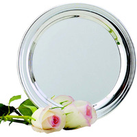 Creative Gifts International 022496 12 in. Nickel Plated Simon Tray - Silver