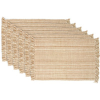 DII Variegated Taupe Fringe Placemat (Set of 6)