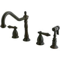 Kingston Brass KS1795ALBS Widespread Kitchen Faucet, Oil Rubbed Bronze